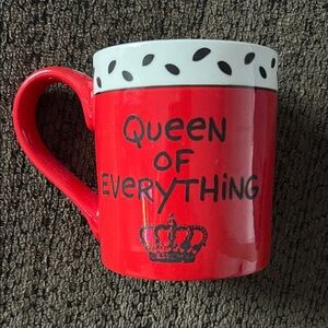 Our Name Is Mud Queen Of Everything Red Ceramic Coffee Mug